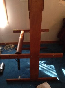 The cloth beam is in.